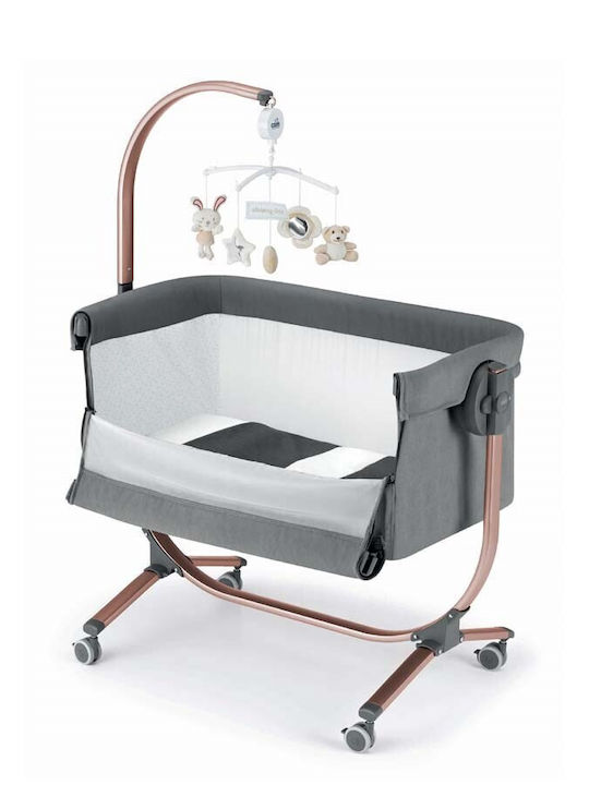 Cam Cradle Cullami with Mattress, Side Opening, and Wheels Beige