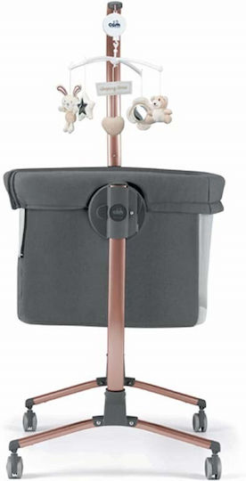 Cam Wiege Cullami mit Matratze, Seitlicher Öffnung und Rädern Gray