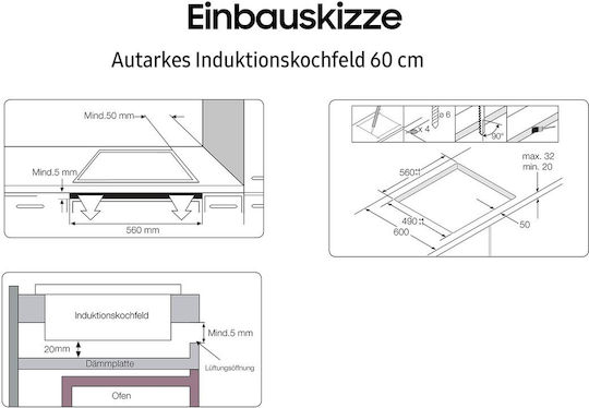 Samsung Plită cu Inducție Autonom 59x52εκ.