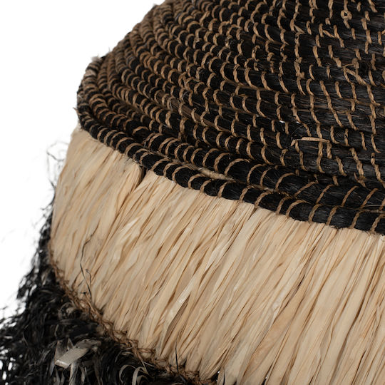 HomeMarkt Black Boho Ceiling Light with Rope for E27 Socket 50x50cm