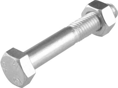 ArteLibre Screw Hexagon Galvanized DIN 931 with Diameter M8 and Length 50mm