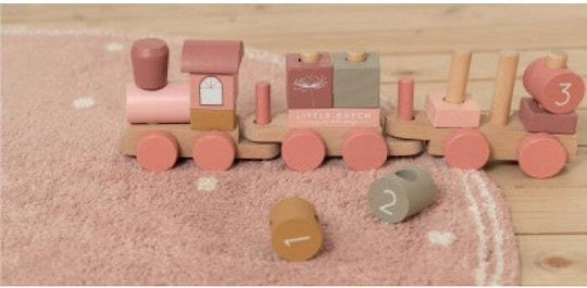 Little Dutch Kids Cotton Rug Dot Round 110cm Pure Pink