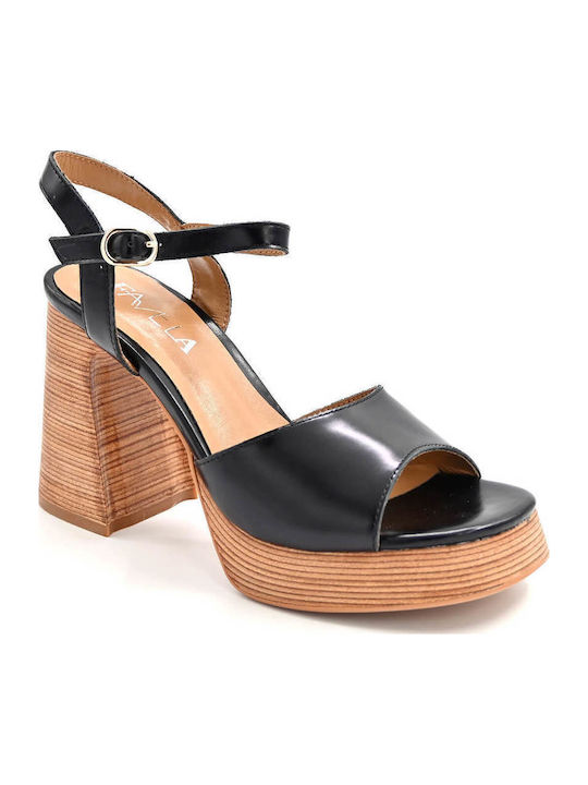 Favela 0116001247 Leather Sandals Black