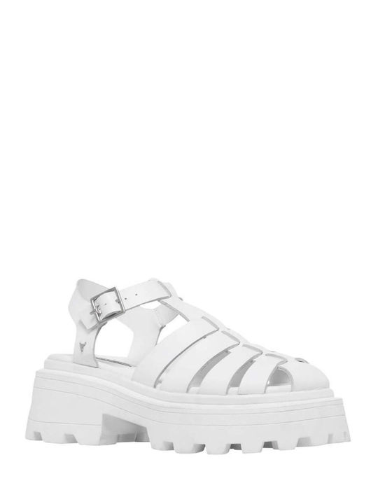 Windsor Smith Rare Leather White Sandals