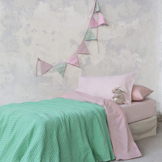 Nima Nima Kinderdecke Waffel Habit Grüne 160x240cm