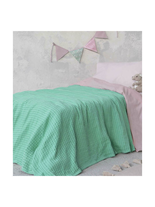 Nima Waffle Blanket Habit Green 160x240cm