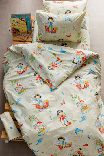 Charalambidis Textiles Kids Quilt Single Pirates Beige 160x230cm