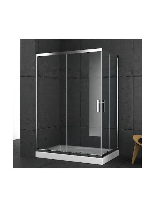 Orabella Stardust Easy Fix 30175 Cabin for Shower with Sliding Door 100x150x190cm Clear Glass Chrome