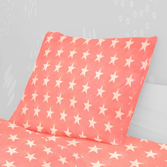 Dimcol Star Față de pernă pentru copii din bumbac 100% 50x70cm Red