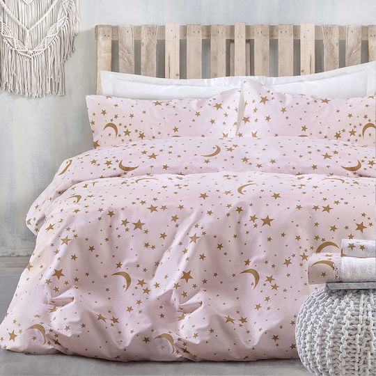 Rythmos Moonlight Set de față de pernă pentru copii din bumbac 100% 50x70buc Ροζ 203-101-2317