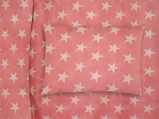 Dimcol Star Față de pernă pentru copii din bumbac 100% 50x70cm Red