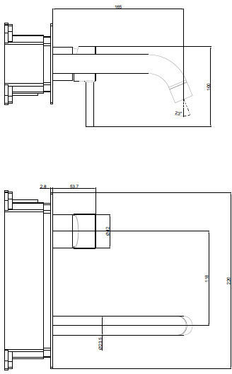 Interflex Pure Σετ Μίκτης & Στόμιο Εντοιχισμού για Νιπτήρα 1 Εξόδου Ασημί