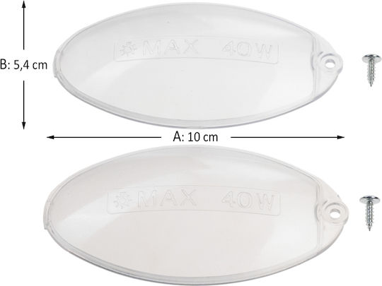 Πλαφονιέρα Απορροφητήρα Faber Franke Indesit Smeg Whirlpool 10 X 5,4 Cm Σετ 2