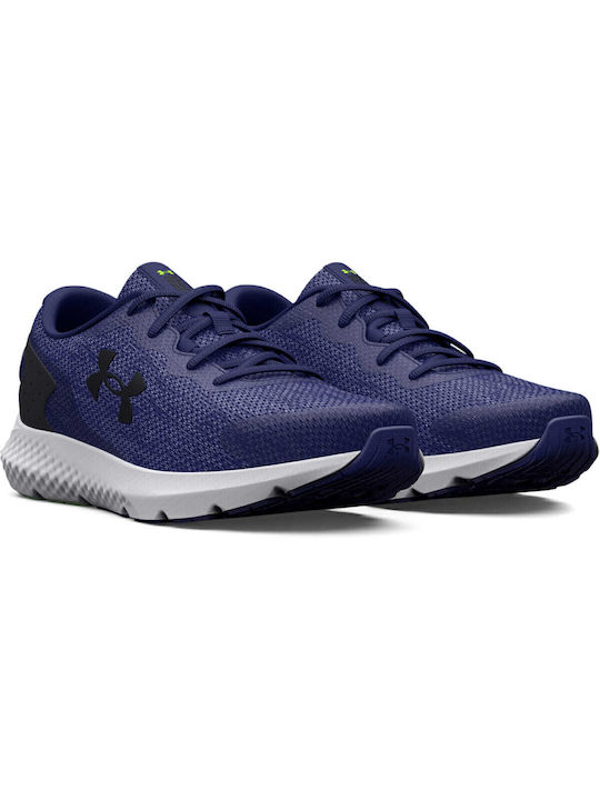 Under Armour Charged Rogue 3 Knit Ανδρικά Αθλητικά Παπούτσια Running Μπλε