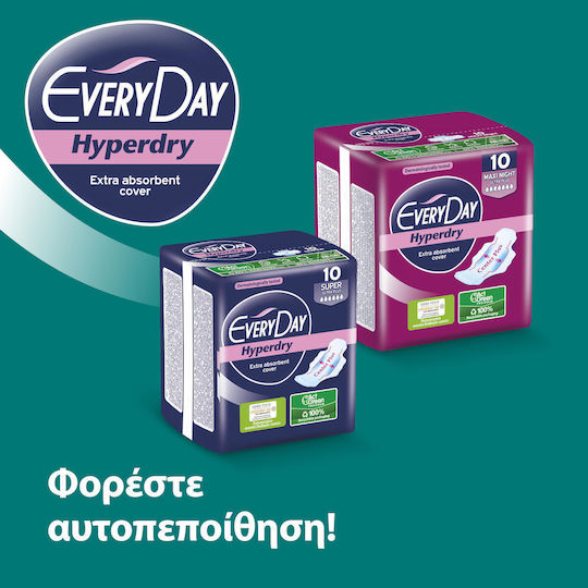 Every Day Hyperdry Maxi Night Sanitary Pads with Wings Ultra Plus for Heavy Flow 7 Drops Double Pack 2x9pcs