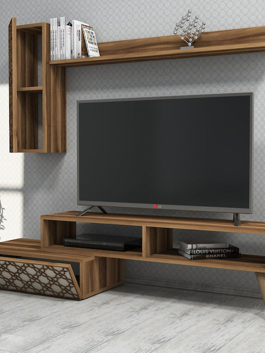 Животно помещение ТВ единица Cream / Walnut Д150xШ37.2xВ107.8бр