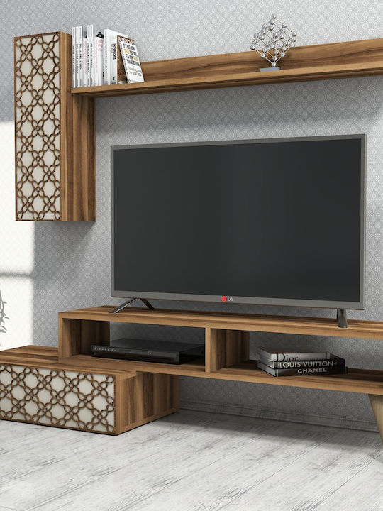 Животно помещение ТВ единица Cream / Walnut Д150xШ37.2xВ107.8бр