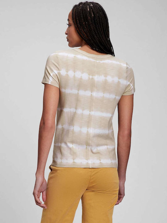 GAP Women's T-shirt Striped Beige