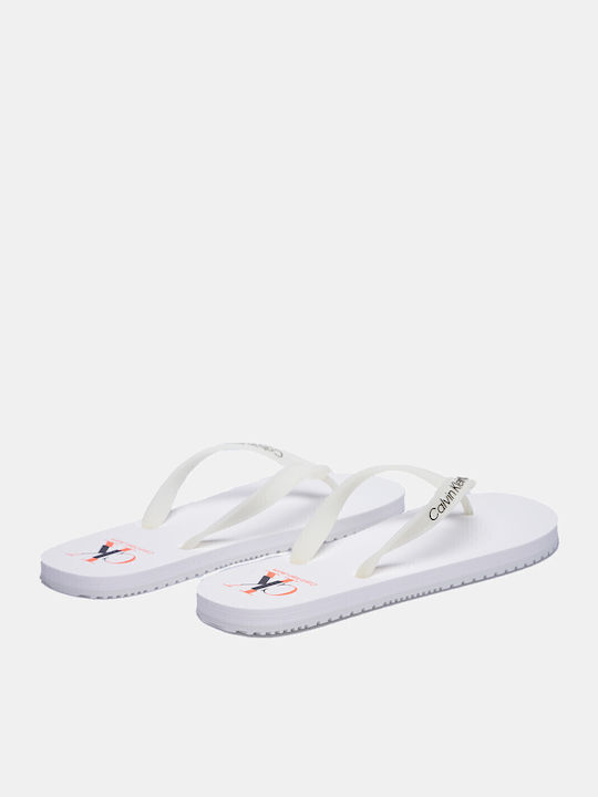 Slapi Bărbați Flip Flops Albi