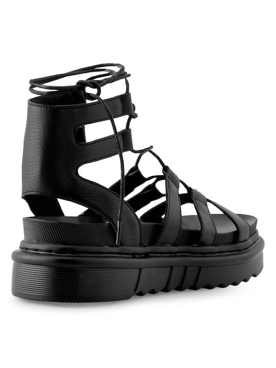 Seven Sandale dama Gladiator în Negru Culoare