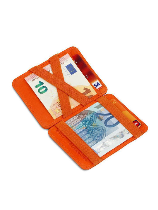 Magic Wallet Portofel bărbătesc Carduri cu RFID Portocaliu