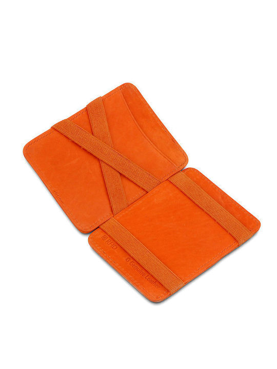 Magic Wallet Portofel bărbătesc Carduri cu RFID Portocaliu