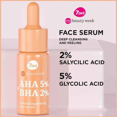 7DAYS My Beauty Week AHA 5%+BHA 2% Peeling für das Gesicht 20ml