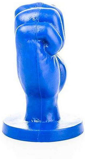 All Black All Blue Fist Dildo With Suction Cup Blue 13cm