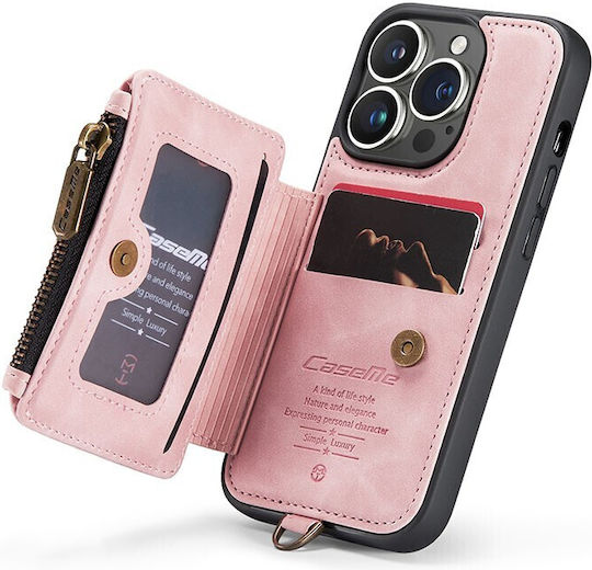Caseme C20 Back Cover Πλαστικό με Υποδοχή για Κάρτες Ροζ (iPhone 14 Pro)