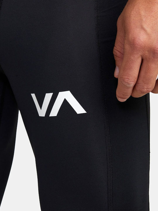 RVCA Herren Sportleggings Kompression Lang Schwarz