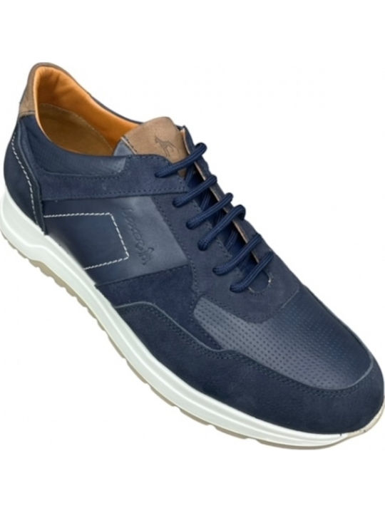 Leder Herren Freizeitschuhe Anatomisch Blau