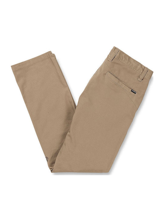 Frickin Modern Trousers Chino Elastic in Regular Fit Khaki