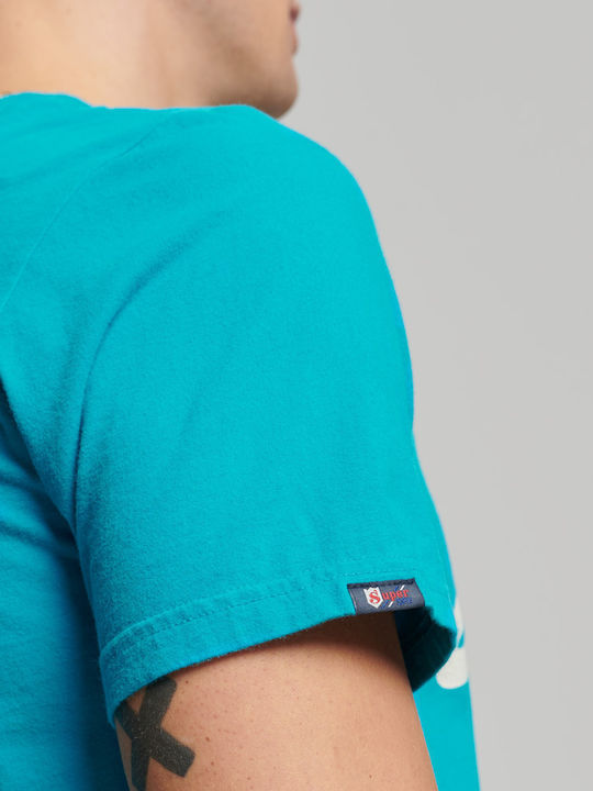 D2 Ovin Vintage Athletic T-shirt Turquoise