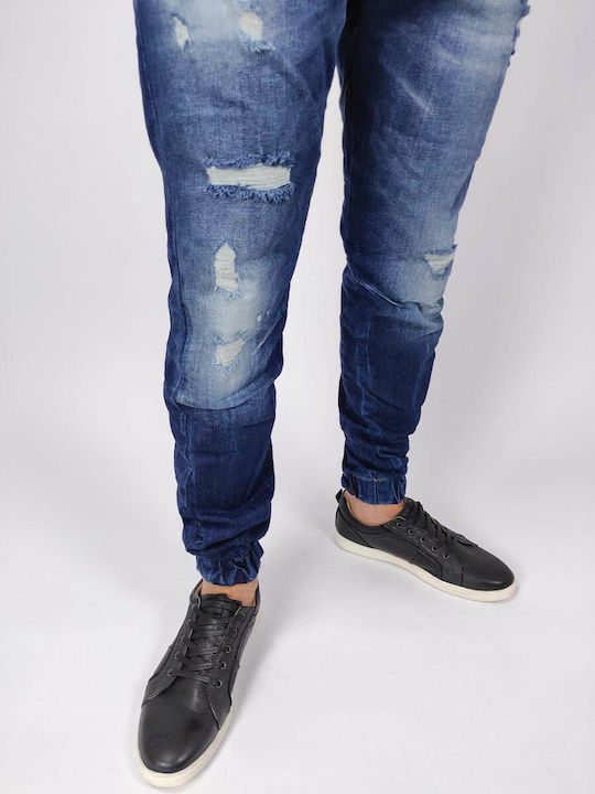 Men's Jeans Pants with Slim Fit Blue