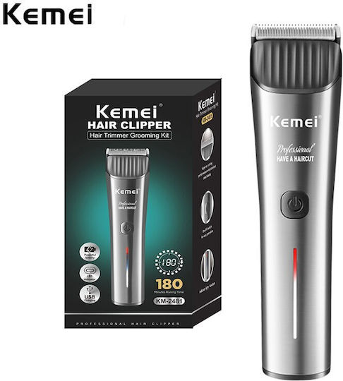 Kemei Rechargeable Hair Clipper Gray KM-2481