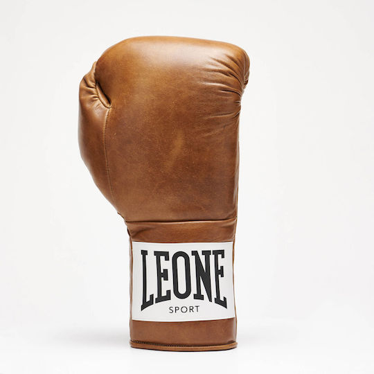 Leone GNR01L Boxhandschuhe Leder für Kampf Braun