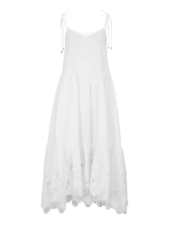 Sommer Midi Kleid Weiß
