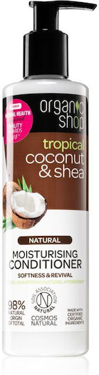 Natura Siberica Organic Shop , Organic Coconut & Shea Conditioner Ενυδάτωσης για Όλους τους Τύπους Μαλλιών 280ml