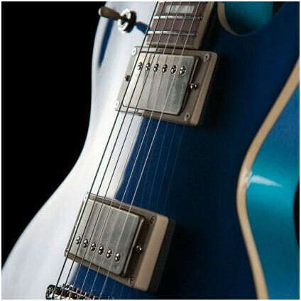 Cort CR200 Elektrische Gitarre Einfacher Schnitt mit HH Tonabnehmerkonfiguration Flip Blue