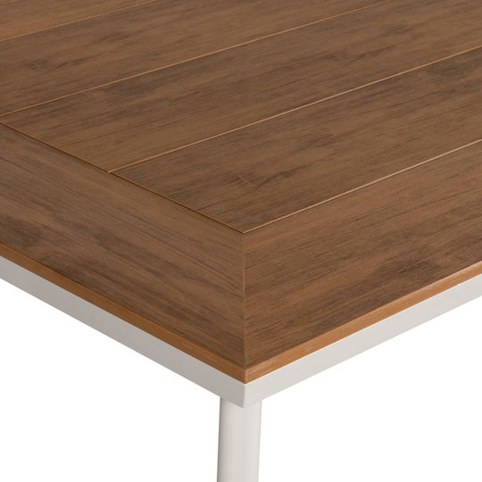 Epupa Outdoor Dinner Free Standing Table with Polywood Surface and Aluminum Frame Walnut 160x90x73cm