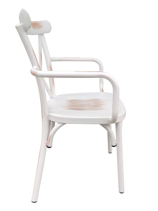 Outdoor Chair Aluminum Thomsons White 1pcs 52x52x87cm.