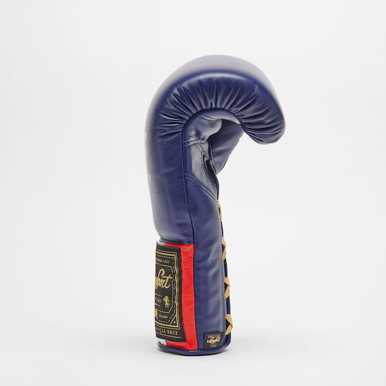 Leone Boxing Gloves Leather for Match Blue
