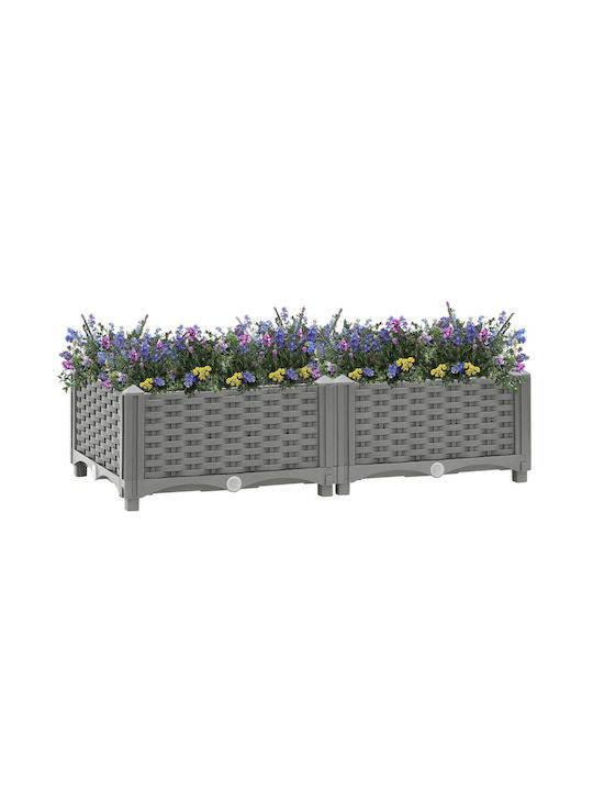 vidaXL Planter Box 80x23cm in Gray Color 153290