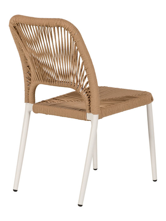 Outdoor-Stuhl Aluminium Tinkisso Natural / White 45x63x82εκ.