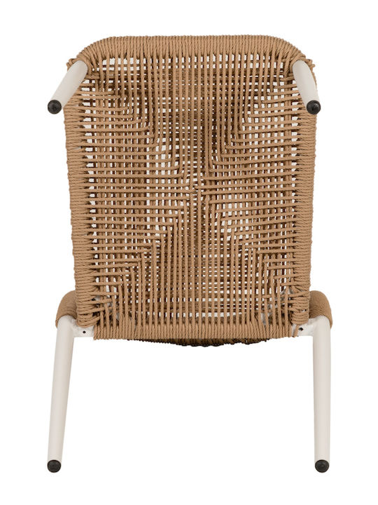 Outdoor-Stuhl Aluminium Tinkisso Natural / White 45x63x82εκ.