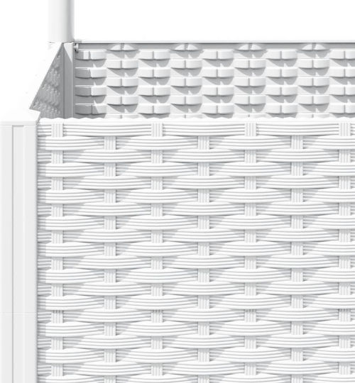 vidaXL Planter Box Plastic White 120x120x136cm.