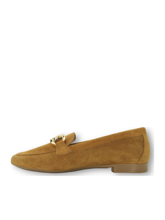 Δερμάτινα Γυναικεία Loafers σε Ταμπά Χρώμα