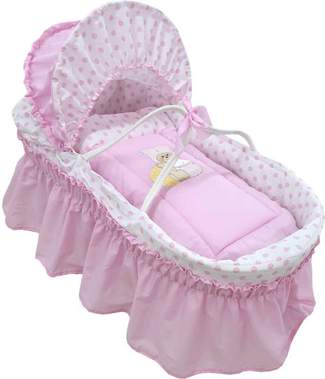 Mother Baby Harlekin Baby Moses Korb Rosa