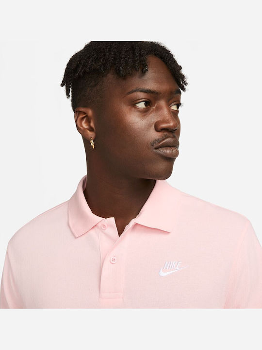 Polo Herrenbluse Kurzarm Rosa