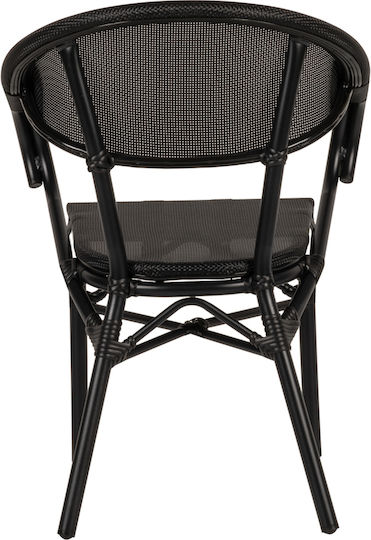 Outdoor Aluminum Outdoor Chair Dalila Black 57x57x82cm